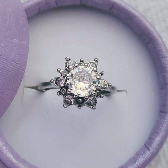 Jewelry - (NEW) Stainless Steel - "Star Ring with Cubic Zirconia".